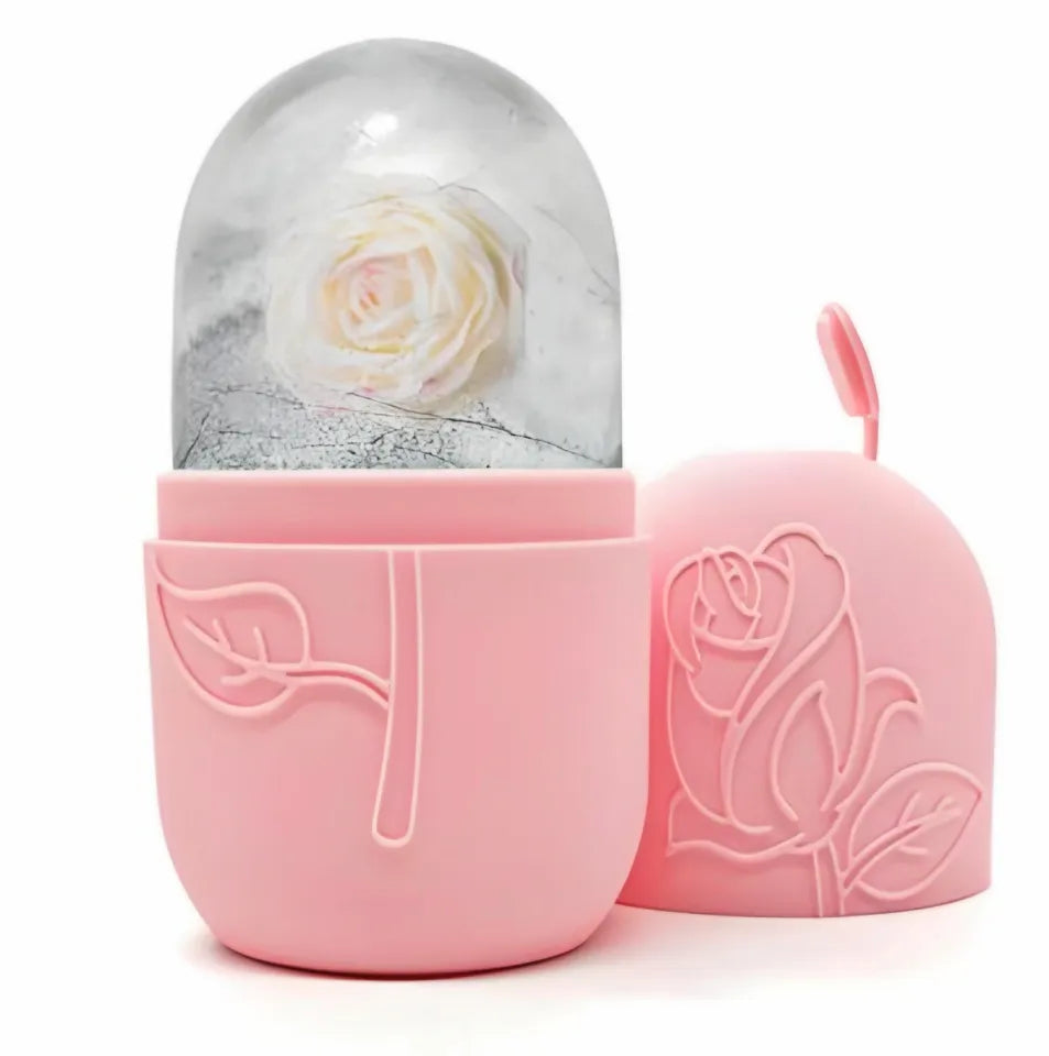 Silicone Ice Roller Facial Massage for Cryotherapy - Beauty Skin Care Massage for Collagen Regrowth & Skin Strengthening - Enhance Your Natural Glow/Reusable Facial Treatment to Tighten & Tone Skin & De-Puff The Eye Area
