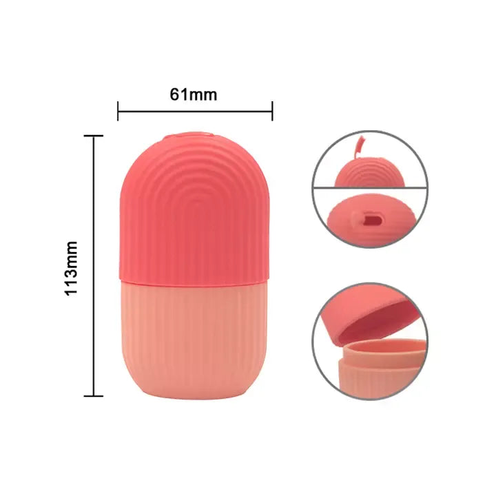 Silicone Ice Roller Facial Massage for Cryotherapy - Beauty Skin Care Massage for Collagen Regrowth & Skin Strengthening - Enhance Your Natural Glow/Reusable Facial Treatment to Tighten & Tone Skin & De-Puff The Eye Area